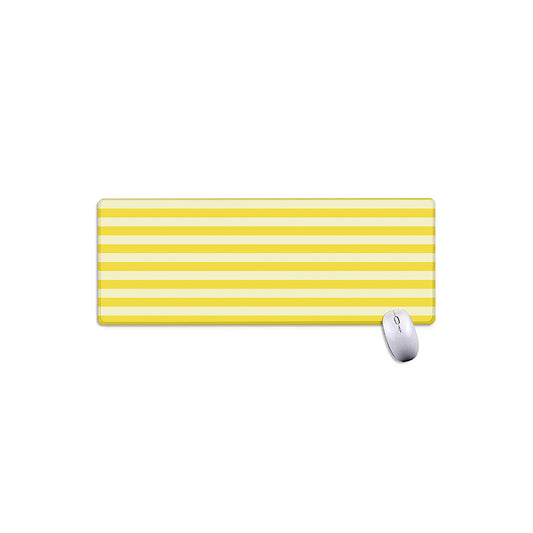Yellow Striped Pattern Print Extended Mouse Pad