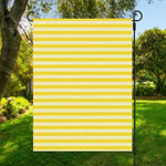 Yellow Striped Pattern Print Garden Flag