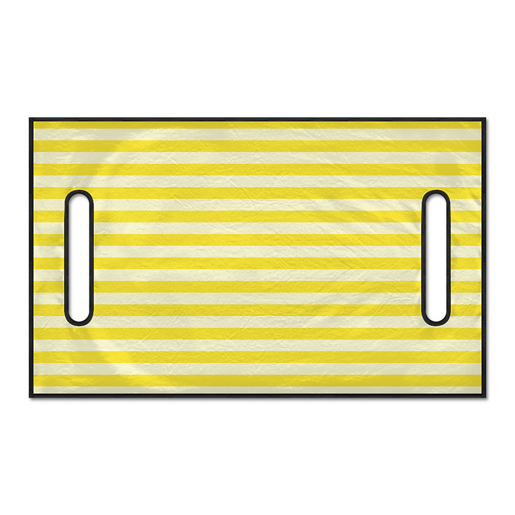 Yellow Striped Pattern Print Golf Cart Seat Cover