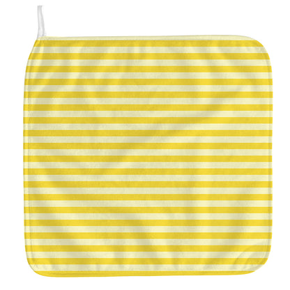 Yellow Striped Pattern Print Hand Towel