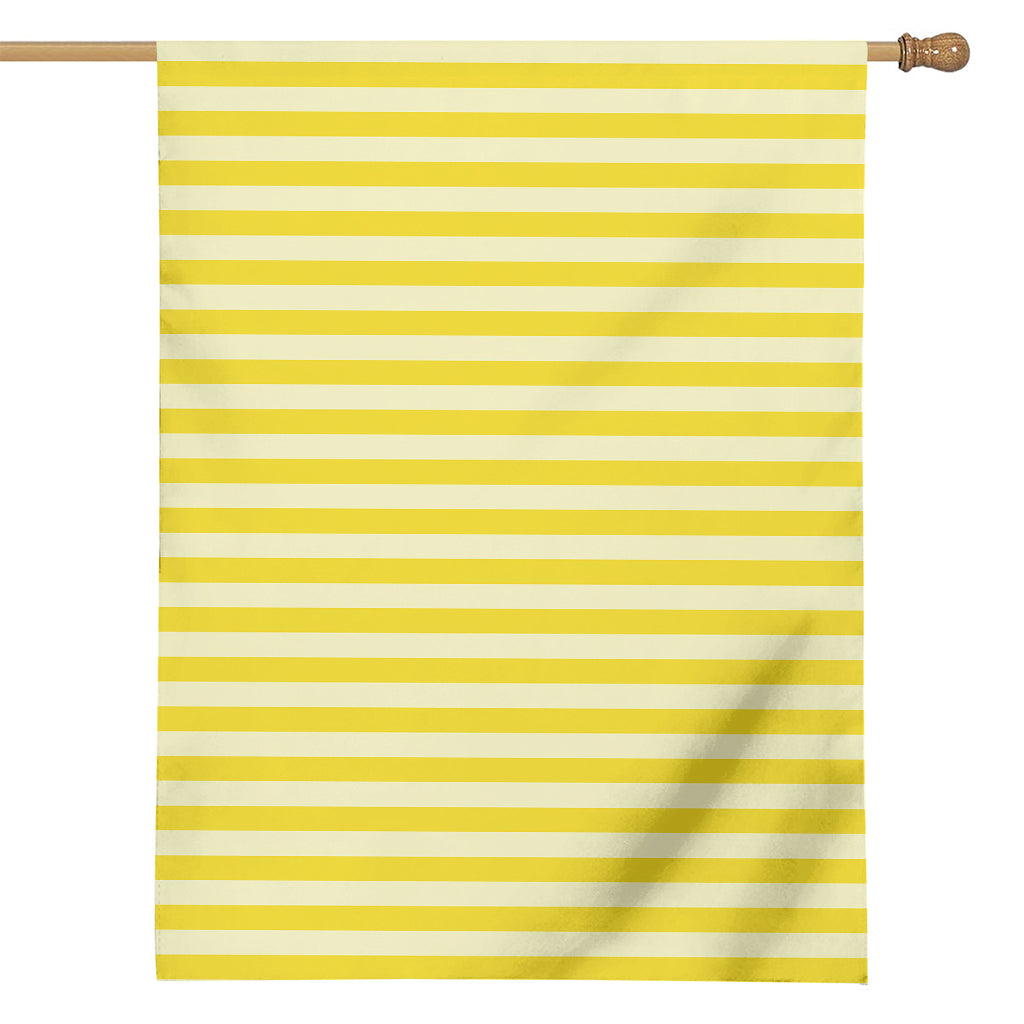 Yellow Striped Pattern Print House Flag