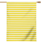 Yellow Striped Pattern Print House Flag