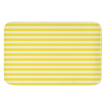 Yellow Striped Pattern Print Indoor Door Mat