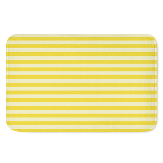 Yellow Striped Pattern Print Indoor Door Mat