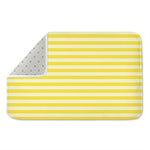 Yellow Striped Pattern Print Indoor Door Mat