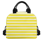 Yellow Striped Pattern Print Insulated Lunch Bag