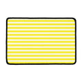 Yellow Striped Pattern Print Kitchen Mat
