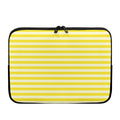 Yellow Striped Pattern Print Laptop Sleeve