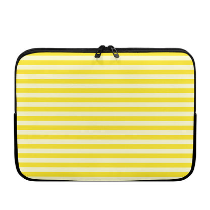 Yellow Striped Pattern Print Laptop Sleeve