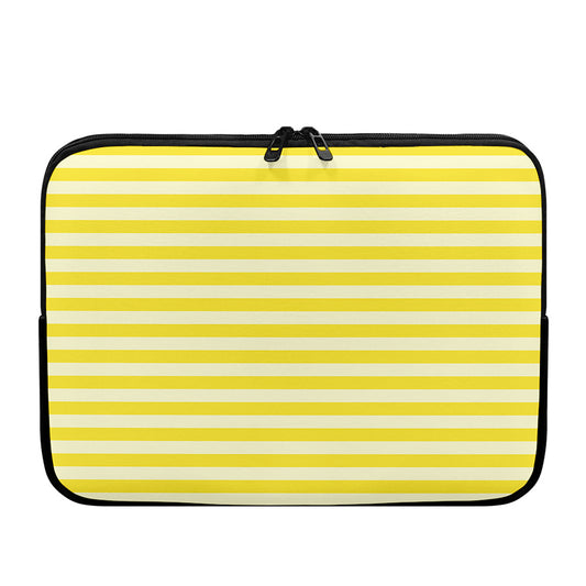 Yellow Striped Pattern Print Laptop Sleeve