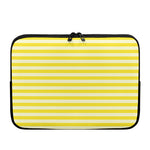 Yellow Striped Pattern Print Laptop Sleeve