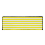 Yellow Striped Pattern Print Long Kitchen Mat