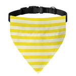 Yellow Striped Pattern Print Over The Collar Dog Bandana
