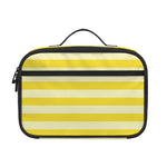 Yellow Striped Pattern Print Portable Lunch Bag