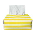 Yellow Striped Pattern Print Rectangle Tissue Box Cover