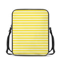 Yellow Striped Pattern Print Rectangular Crossbody Bag