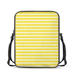 Yellow Striped Pattern Print Rectangular Crossbody Bag