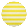 Yellow Striped Pattern Print Round Blanket