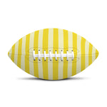 Yellow Striped Pattern Print Rugby Ball