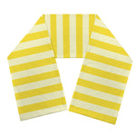 Yellow Striped Pattern Print Scarf
