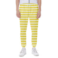 Yellow Striped Pattern Print Joggers