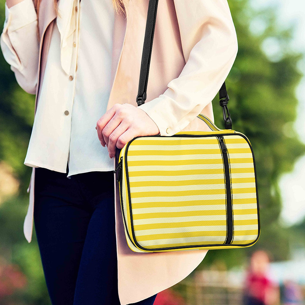 Yellow Striped Pattern Print Shoulder Strap Bible Bag