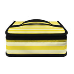 Yellow Striped Pattern Print Small Lunch Bag