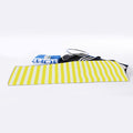Yellow Striped Pattern Print Sports Towel