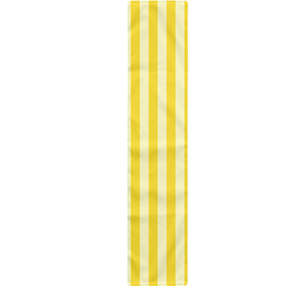 Yellow Striped Pattern Print Table Runner