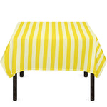Yellow Striped Pattern Print Tablecloth