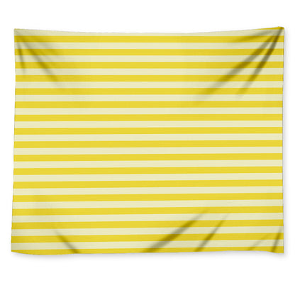 Yellow Striped Pattern Print Tapestry