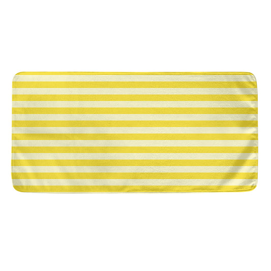 Yellow Striped Pattern Print Towel