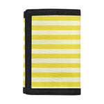 Yellow Striped Pattern Print Trifold Wallet