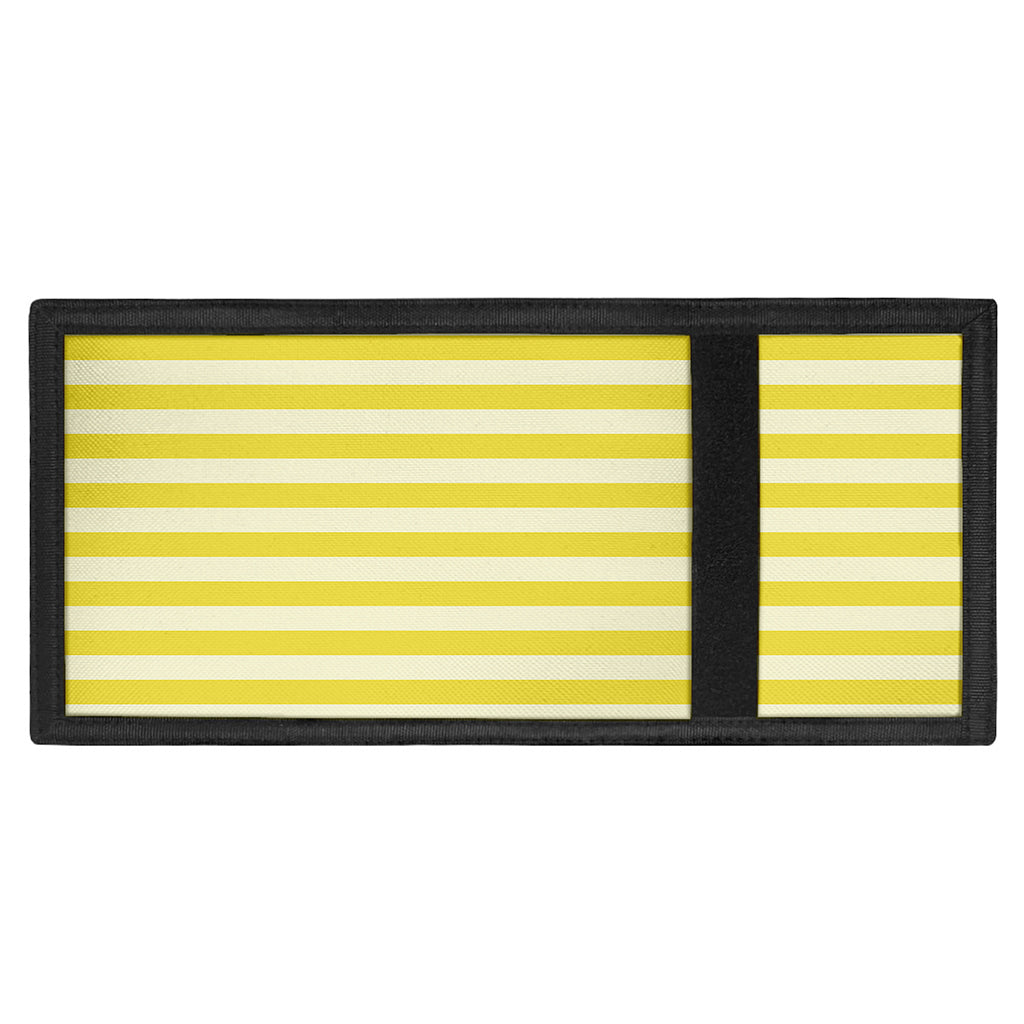 Yellow Striped Pattern Print Trifold Wallet