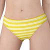 Yellow Striped Pattern Print Women's Panties