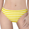 Yellow Striped Pattern Print Women's Thong