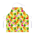 Yellow Striped Pineapple Pattern Print Adjustable Apron