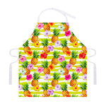 Yellow Striped Pineapple Pattern Print Adjustable Apron