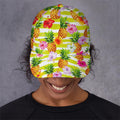 Yellow Striped Pineapple Pattern Print Baseball Cap