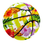 Yellow Striped Pineapple Pattern Print Basketball