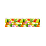 Yellow Striped Pineapple Pattern Print Bed Runner