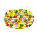 Yellow Striped Pineapple Pattern Print Car Side Mirror Covers