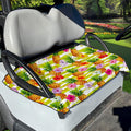 Yellow Striped Pineapple Pattern Print Golf Cart Seat Cover