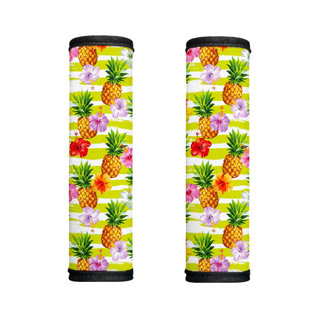 Yellow Striped Pineapple Pattern Print Handle Covers