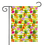 Yellow Striped Pineapple Pattern Print House Flag