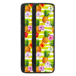 Yellow Striped Pineapple Pattern Print Refrigerator Handle Covers