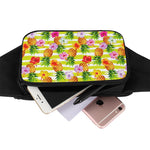 Yellow Striped Pineapple Pattern Print Waist Bag