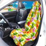 Yellow Striped Pineapple Pattern Print Waterproof Car Seat Cover