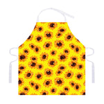Yellow Sunflower Pattern Print Adjustable Apron