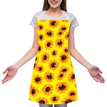 Yellow Sunflower Pattern Print Adjustable Apron